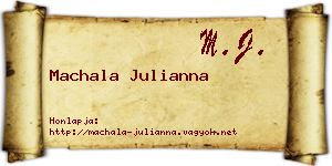Machala Julianna névjegykártya