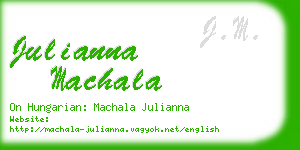 julianna machala business card